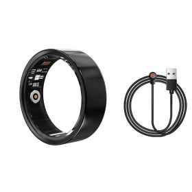 Smart Ring Health Tracker - Fitness Sleep Heart Rate Blood Oxygen Tracker Smart Ring For Men And Women,IP68 Waterproof Level Bluetooth Fitness Tr (Option: Black-Ten)