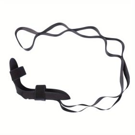 Fitness Resistance Belt; Ballet Yoga Pilates Gymnastics Dance Leg Trainer Stretch Strap For Women Lady Training (Color: BLACK)