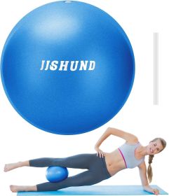 Pilates Ball, 9 Inch Small Exercise Soft Workout Yoga Ball with Exercise Guide, for Home Gym Yoga, Pilates, Core Training, Workout, Balance, Stab (Color: Blue)