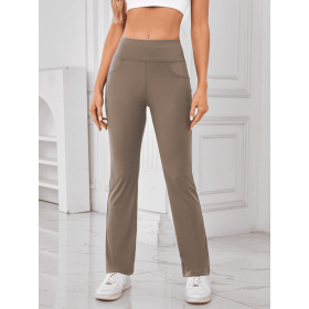 JupiterGear High-Waisted Pants with Pockets (Color: Camel, size: M)