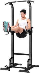 Multi Functional Strength Training Fitness Station Adjustable Height Tilt Bracket Black (Color: BLACK, Material: Metal)